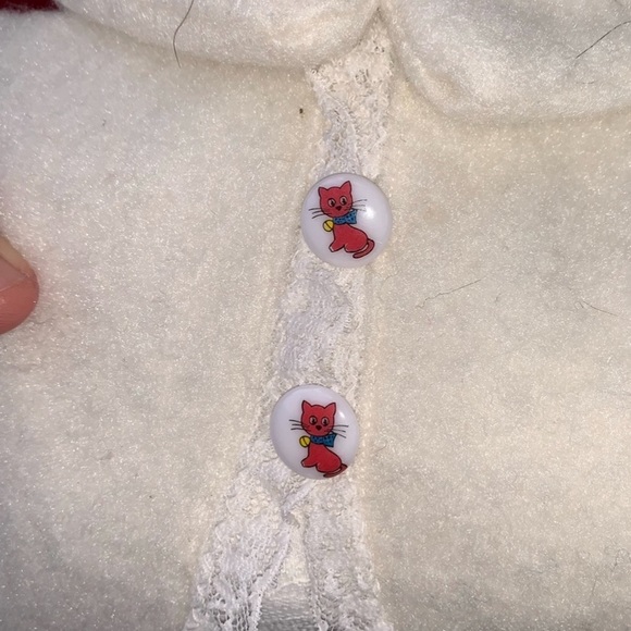 🔵 Fiber Art, Vintage collectible puppet cream wool handmade angel, rare find - Picture 8 of 11